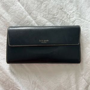 Kate Spade black leather full size wallet